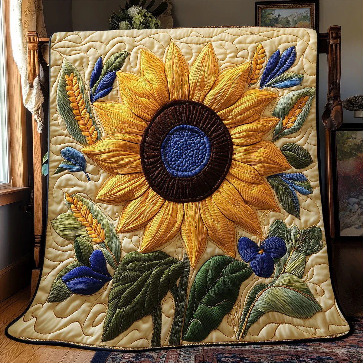 Sunflower Quilt Blanket