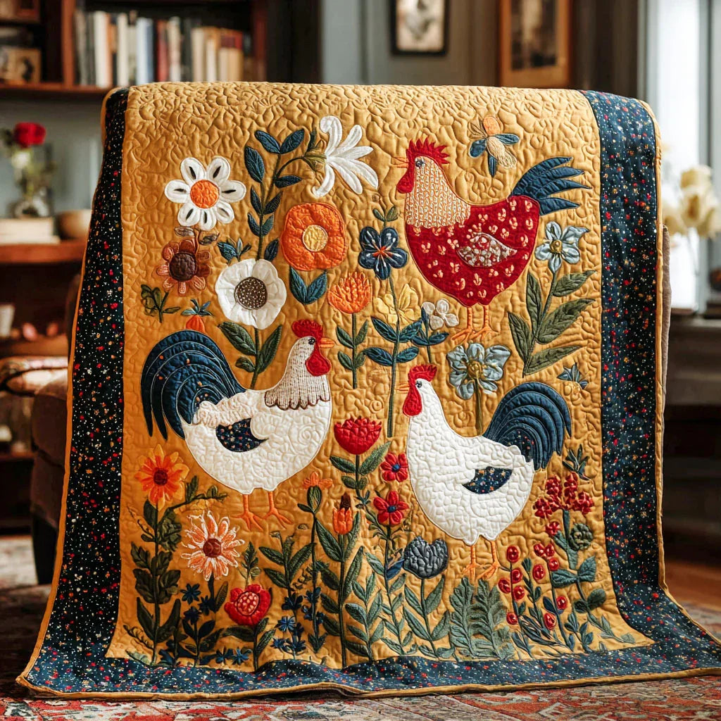 Sunny Coop Quilt Blanket - Quilted Blanket by Wild and Way