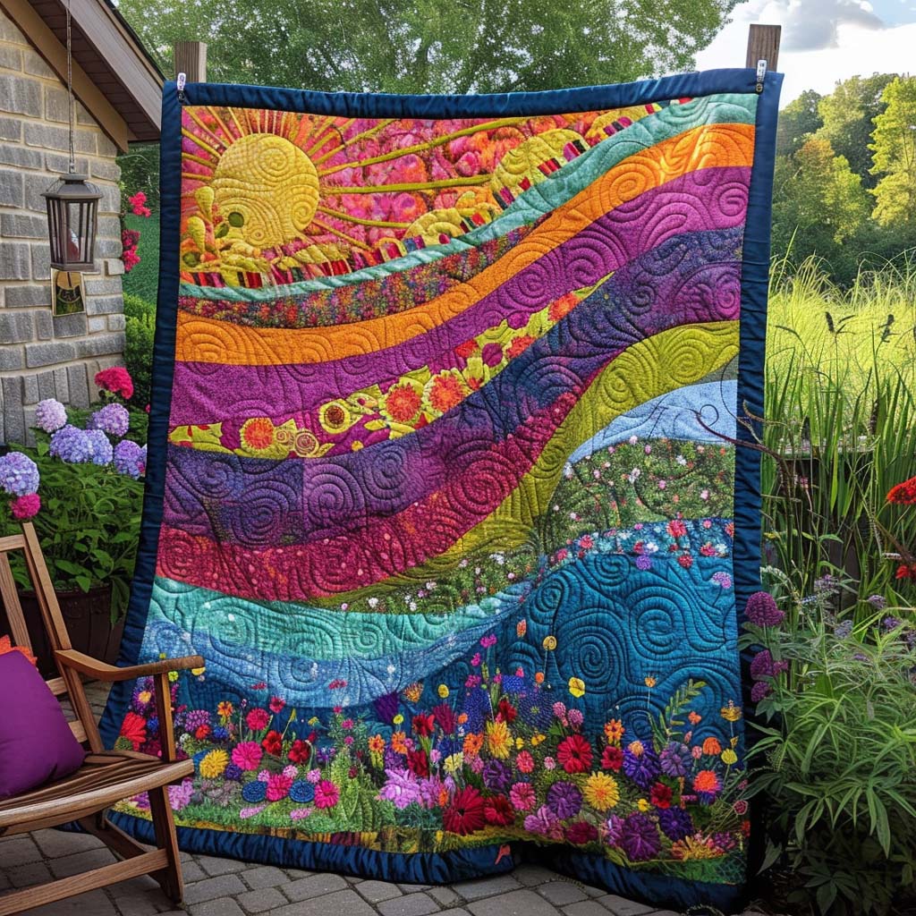 Sunny Paradise Quilt Blanket - Quilted Blanket by Wild and Way