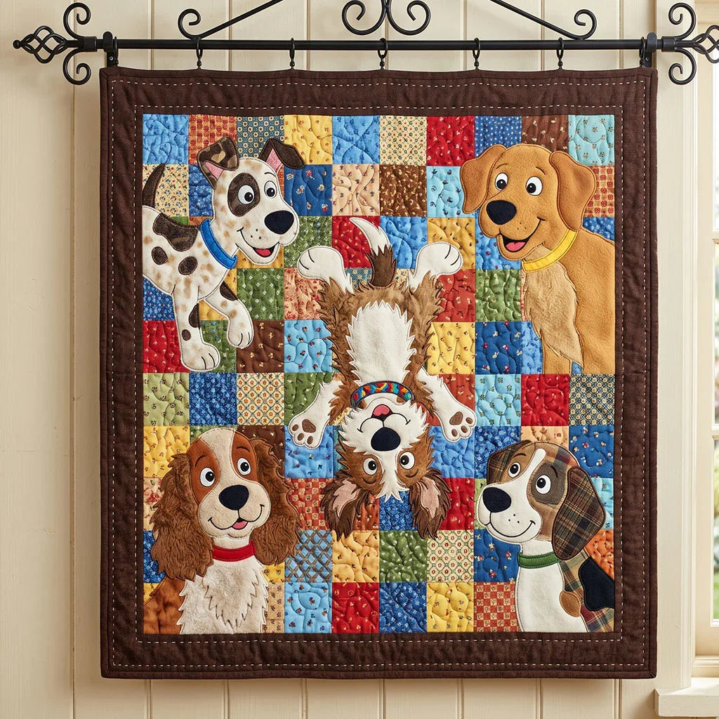 Sunny Paws Quilt Blanket - Quilted Blanket by Wild and Way