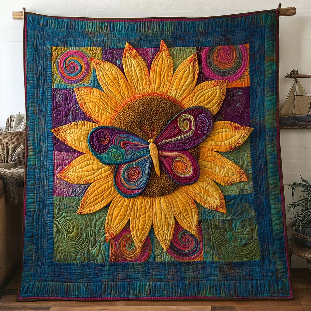 Sunrise Butterfly Quilt Blanket