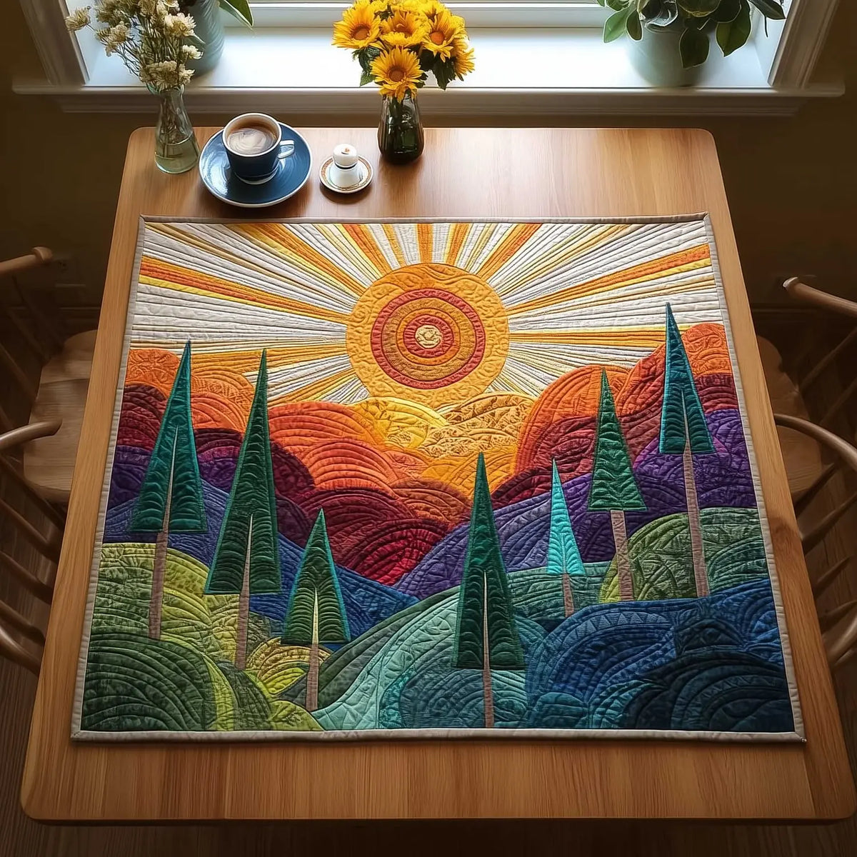Sunrise Canyon Quilted Table Topper