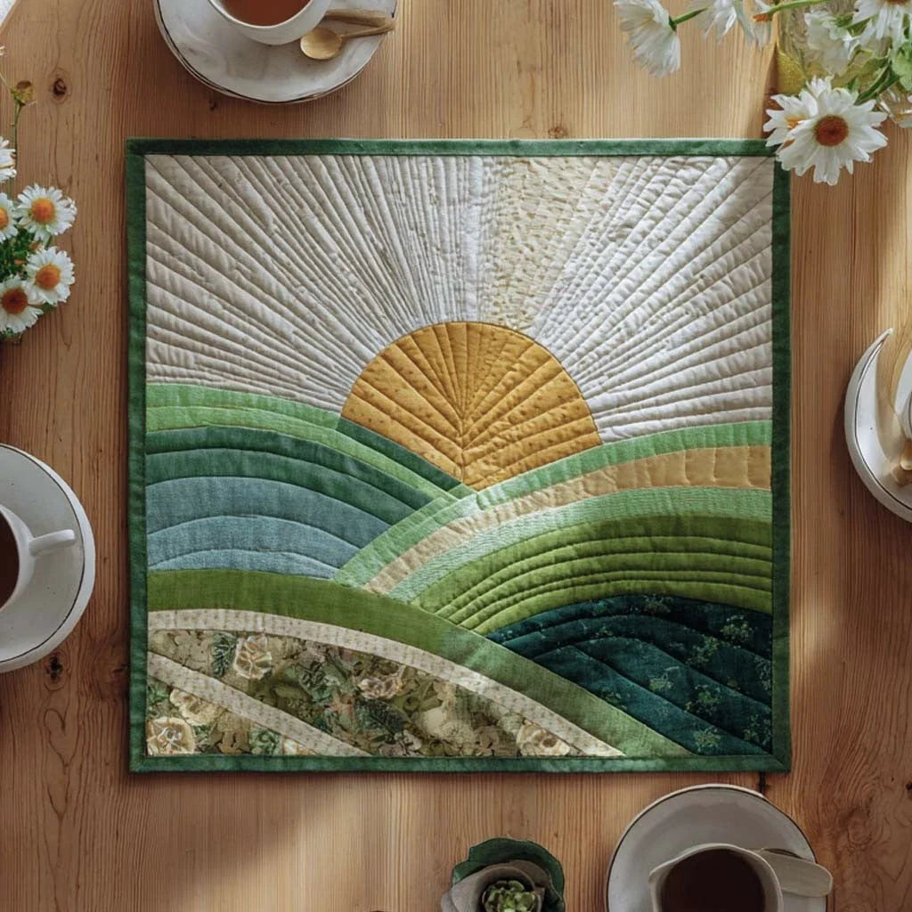 Sunrise Majesty Quilted Table Topper