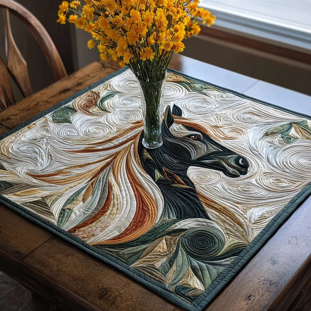 Sunset Horse Quilted Table Topper