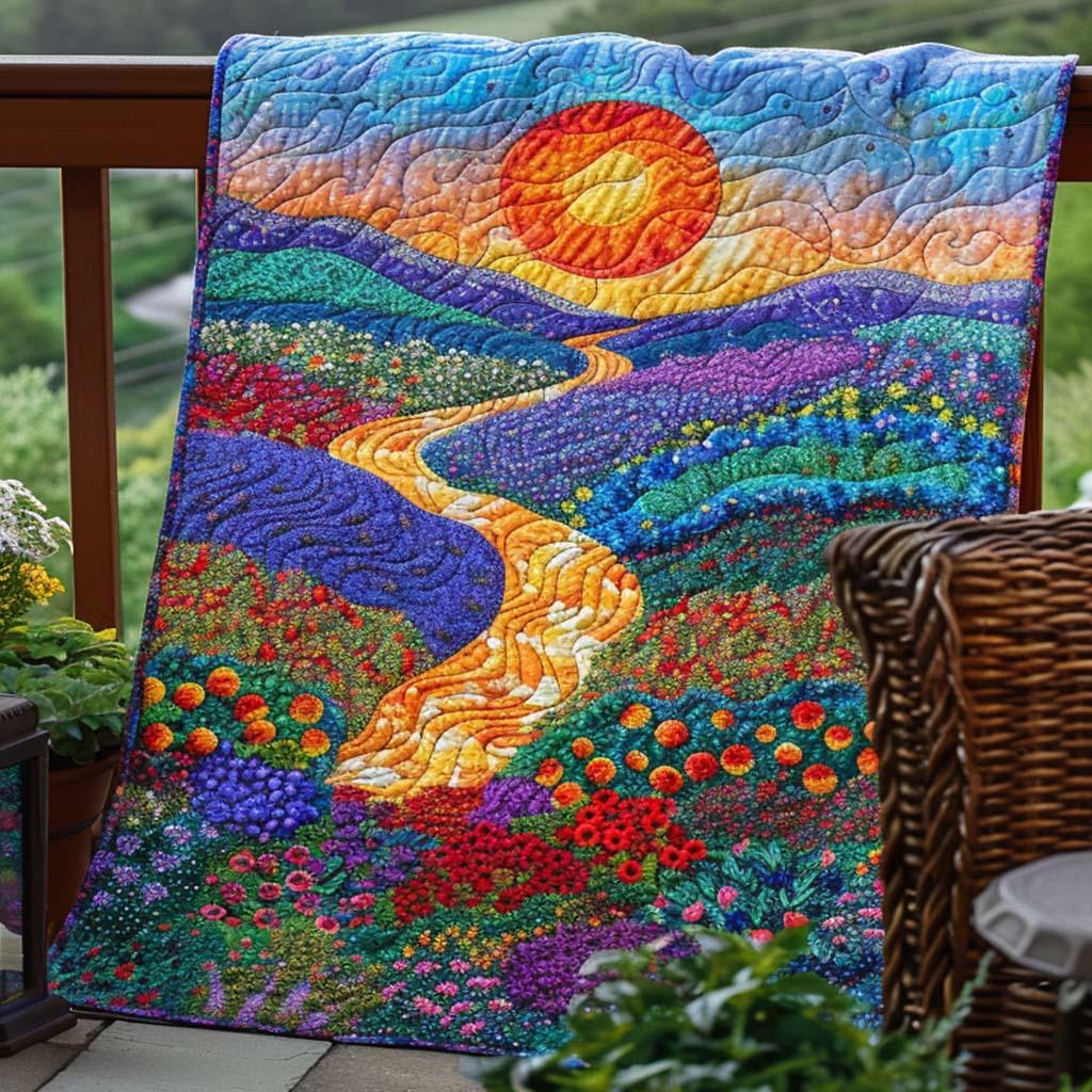 Sunshine Glow Quilt Blanket - Quilted Blanket by Wild and Way