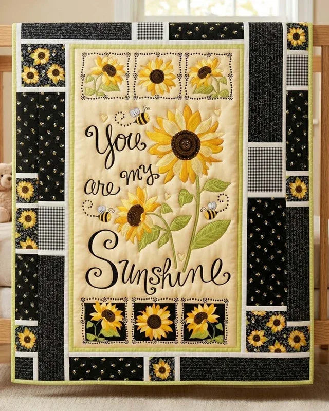 Sunshine You Quilt Blanket - Quilted Blanket by Wild and Way