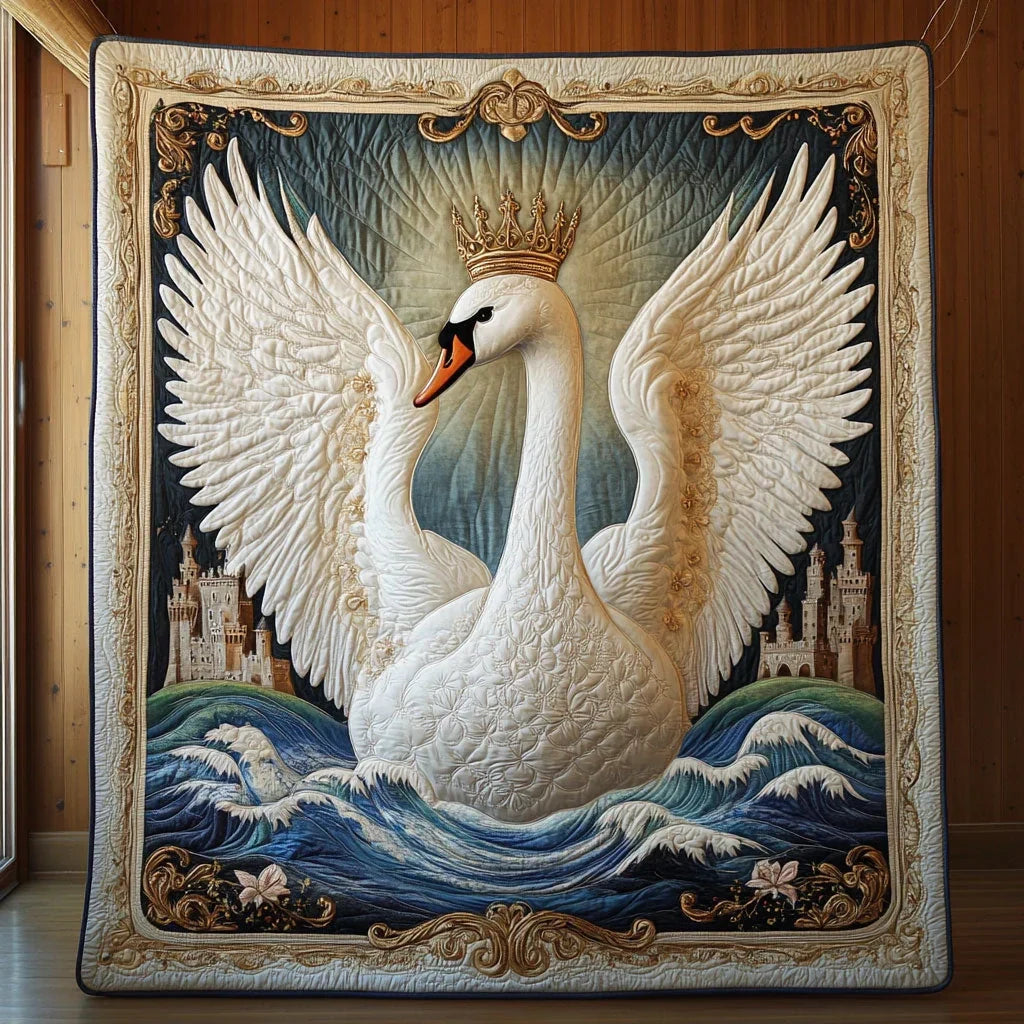 Swan Majesty Quilt Blanket