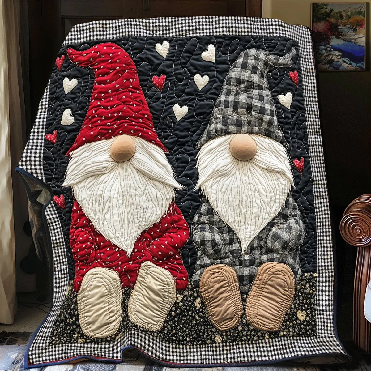 Sweet Gnomes Quilt Blanket