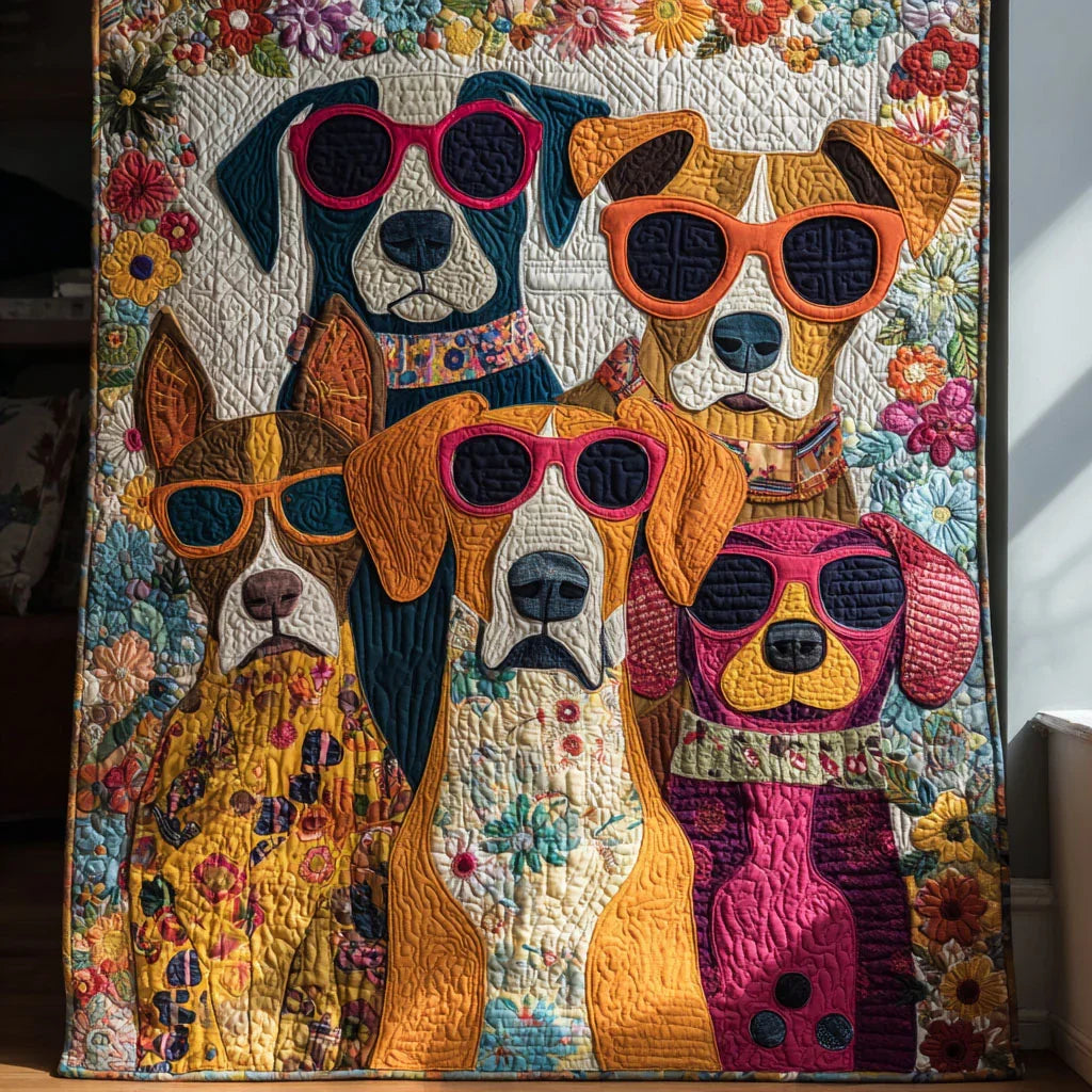 Sweet Puppy Quilt Blanket - Quilted Blanket by Wild and Way