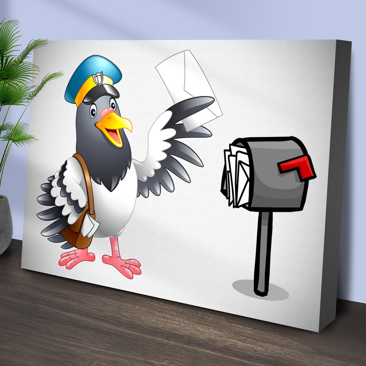 Funny Pigeon Painting Canvas Wall Art