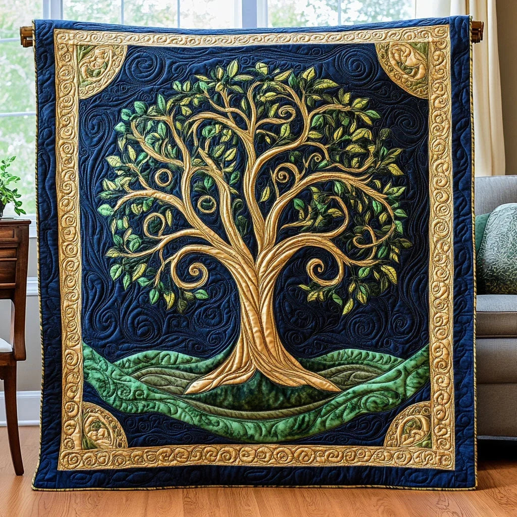 The Golden Bough Quilt Blanket