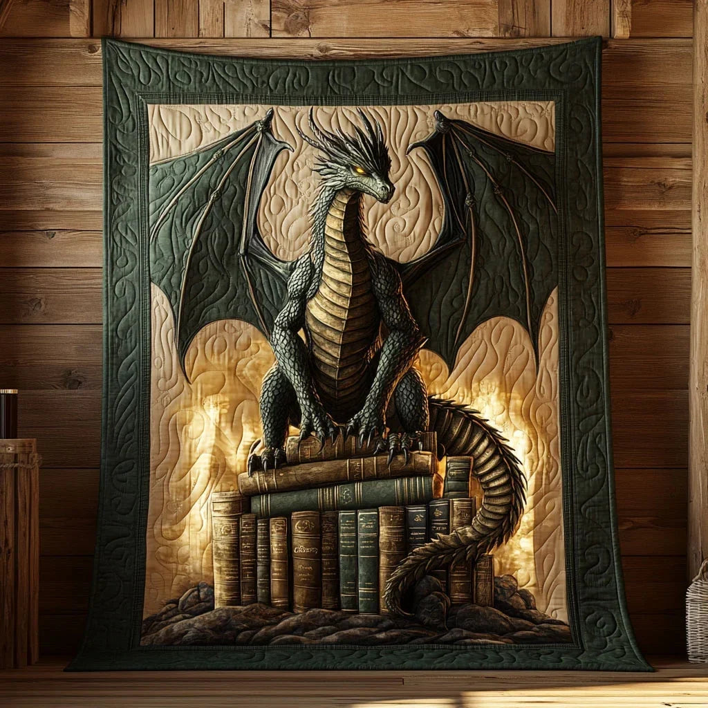 The Green Flame Keeper Quilt Blanket