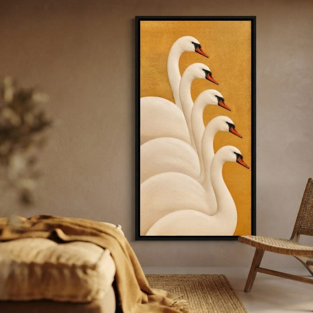 The Swan Assembly Canvas Wall Art