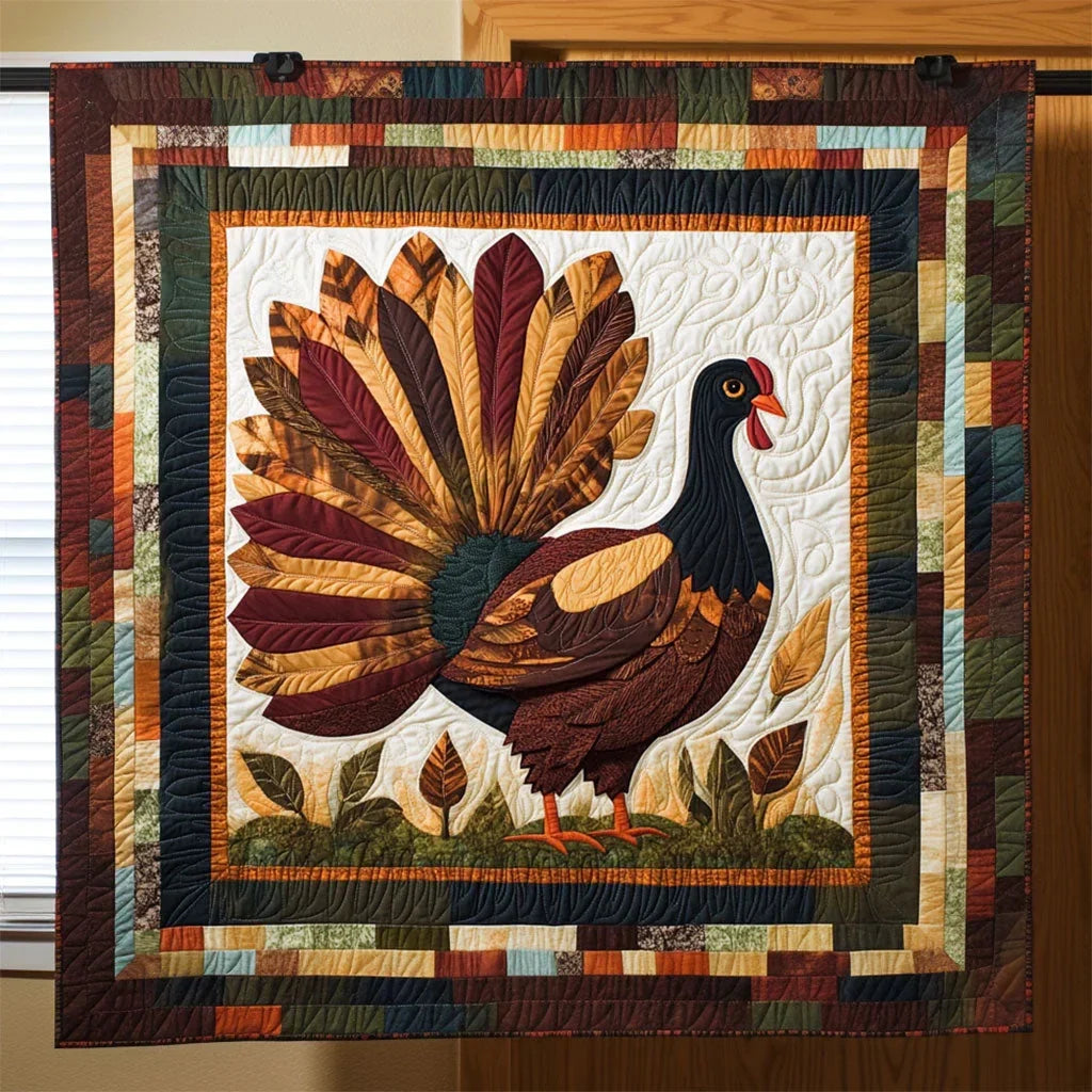 The Wandering Turkey Quilt Blanket
