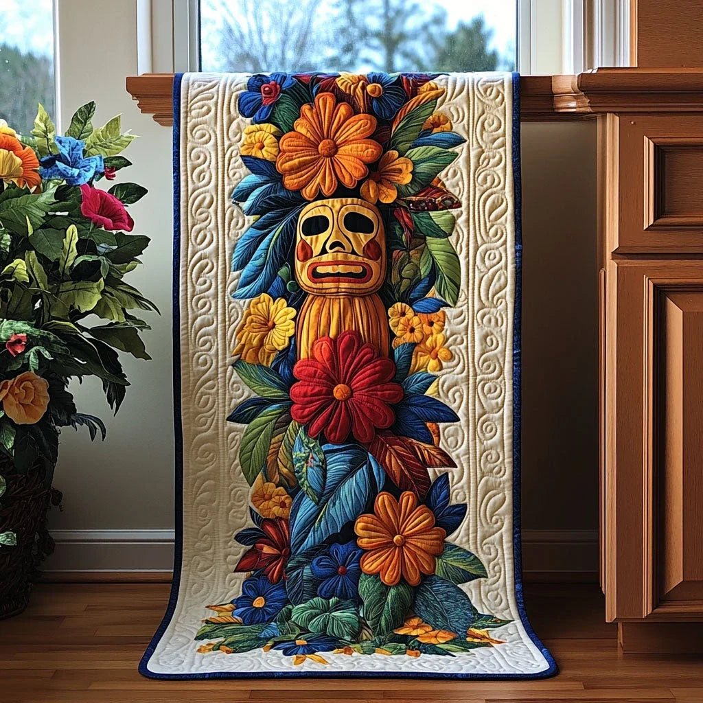 Tiki Treasure Quilted Table Runner