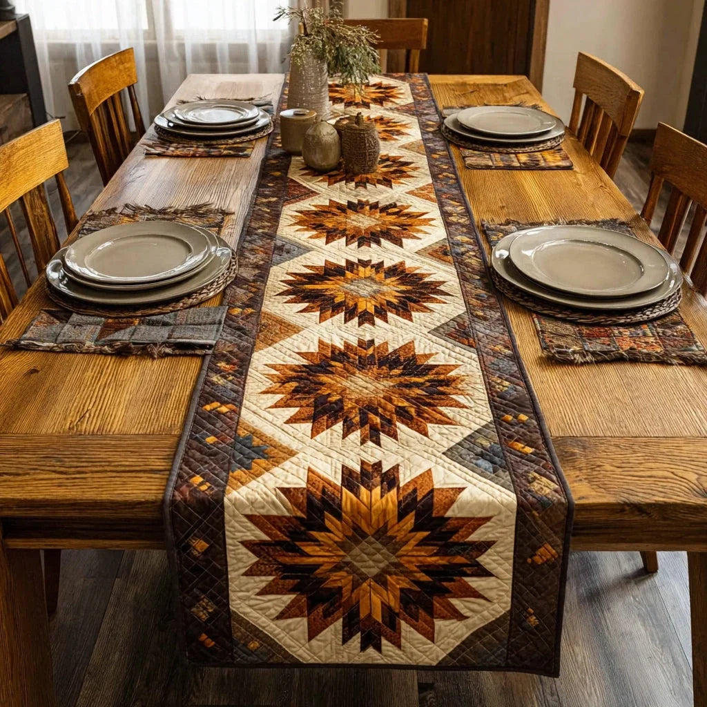 Timber Glow Quilted Table Runner