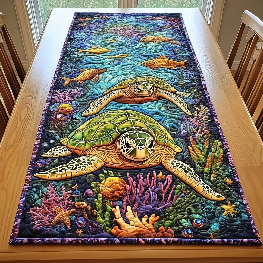 Timeless Tide Quilted Table Runner