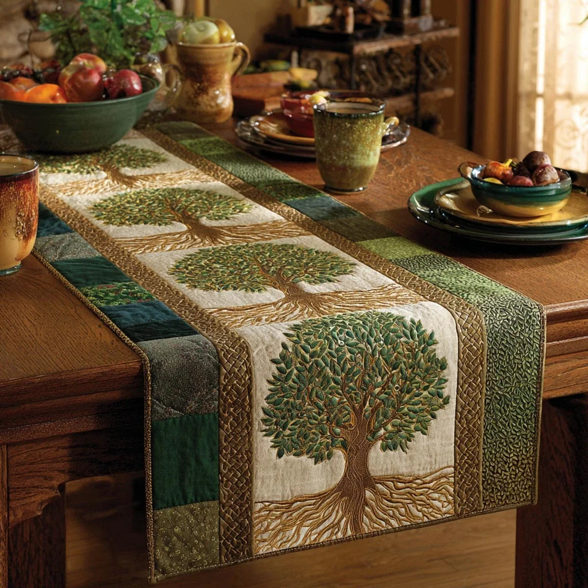 Timeless Tree Quilted Table Runner