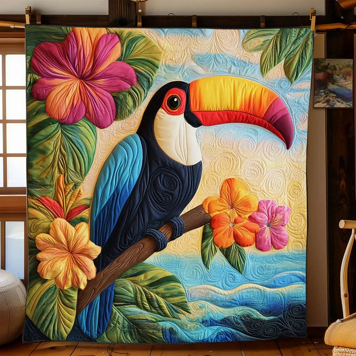 Toucan Quilt Blanket