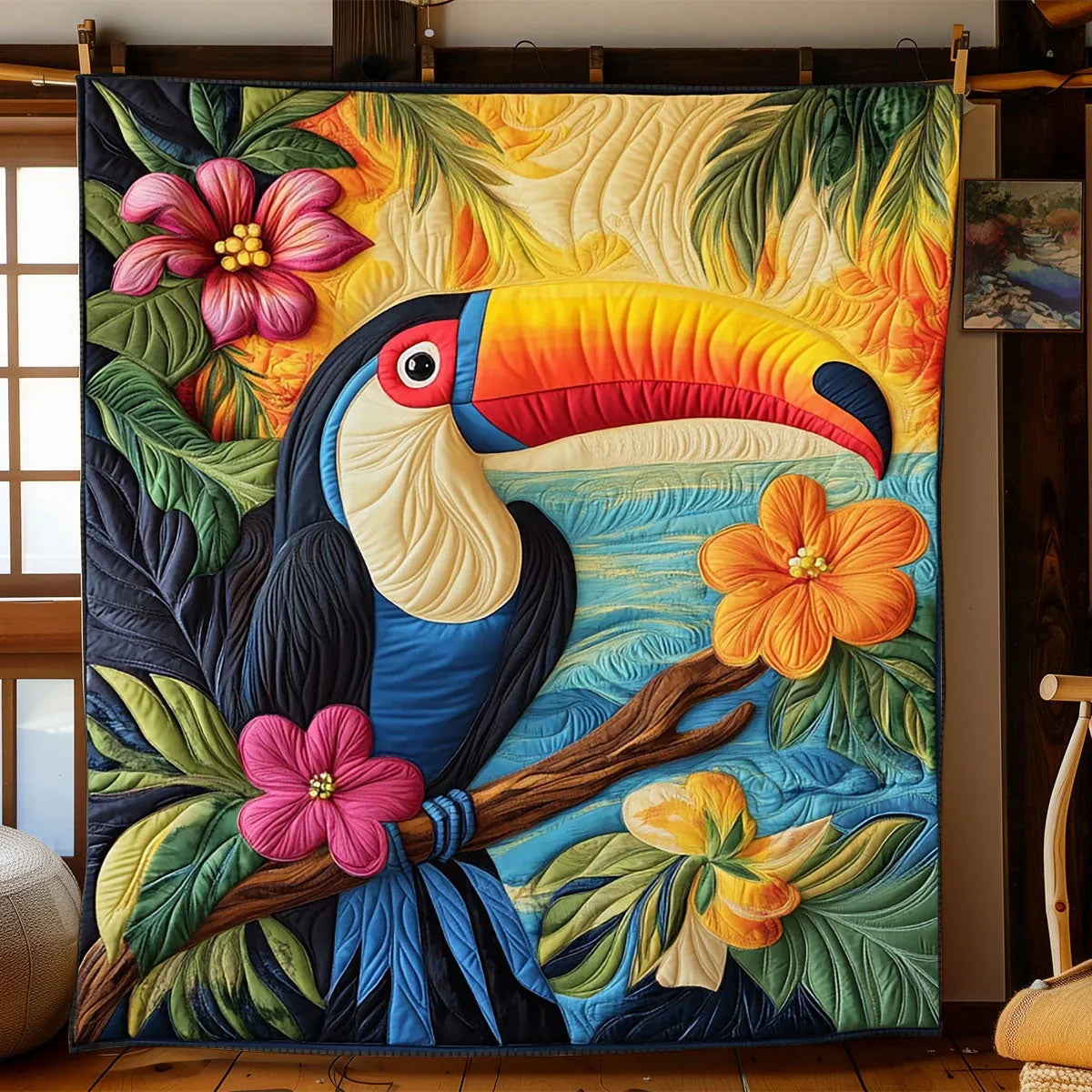 Toucan Quilt Blanket