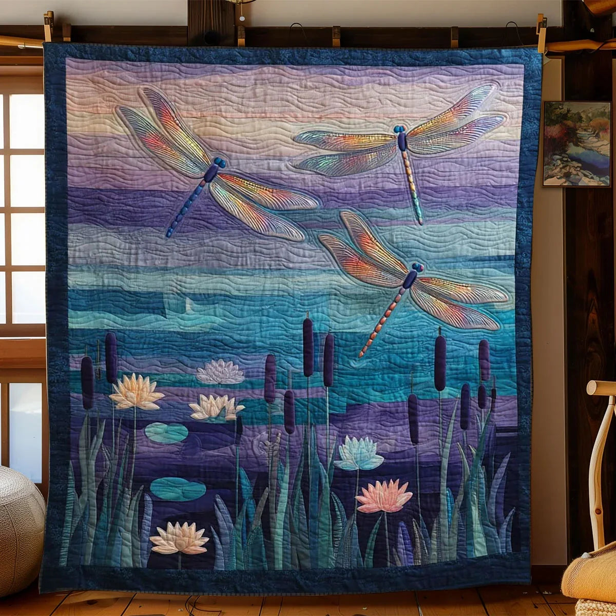Tranquil Rebirth Quilt Blanket