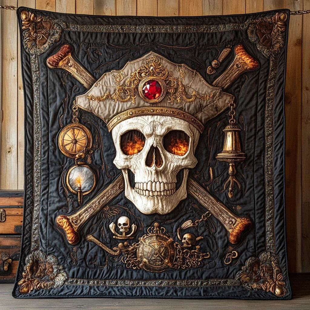 Treasure Skull Quilt Blanket