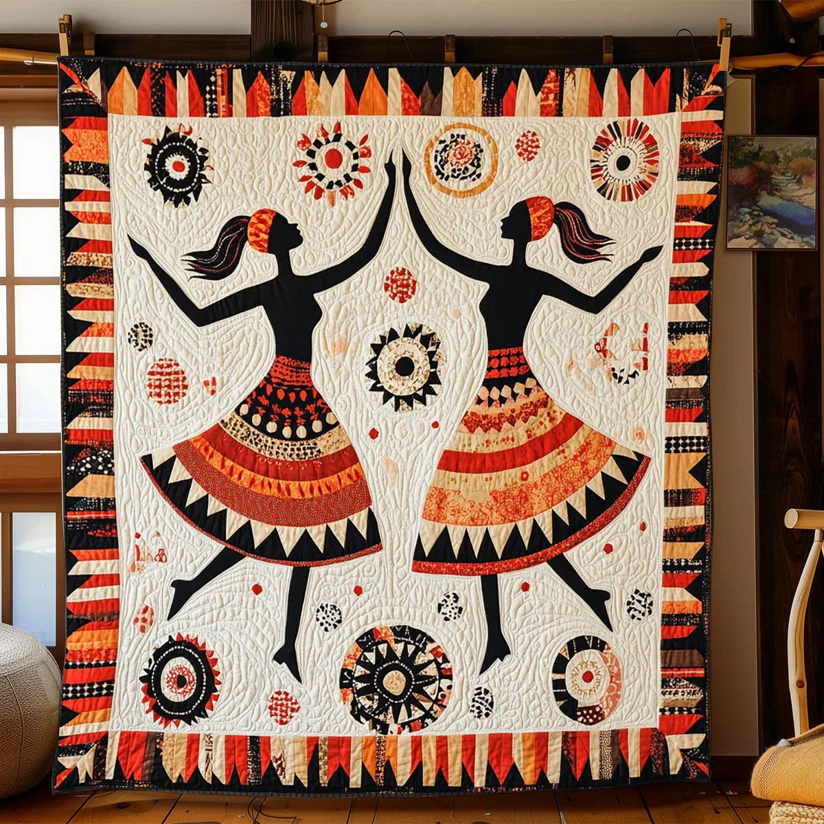 Tribal Dancer Quilt Blanket