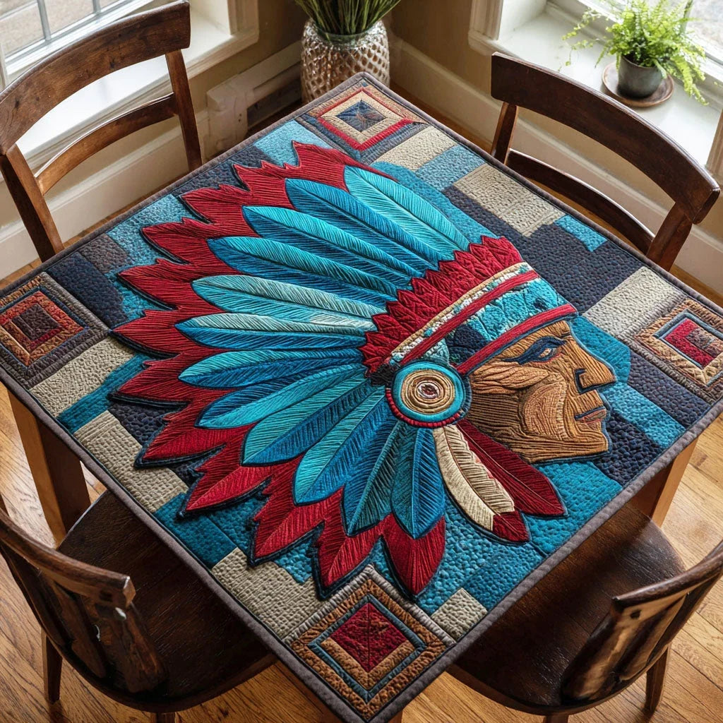 Tribal Echo Quilted Table Topper