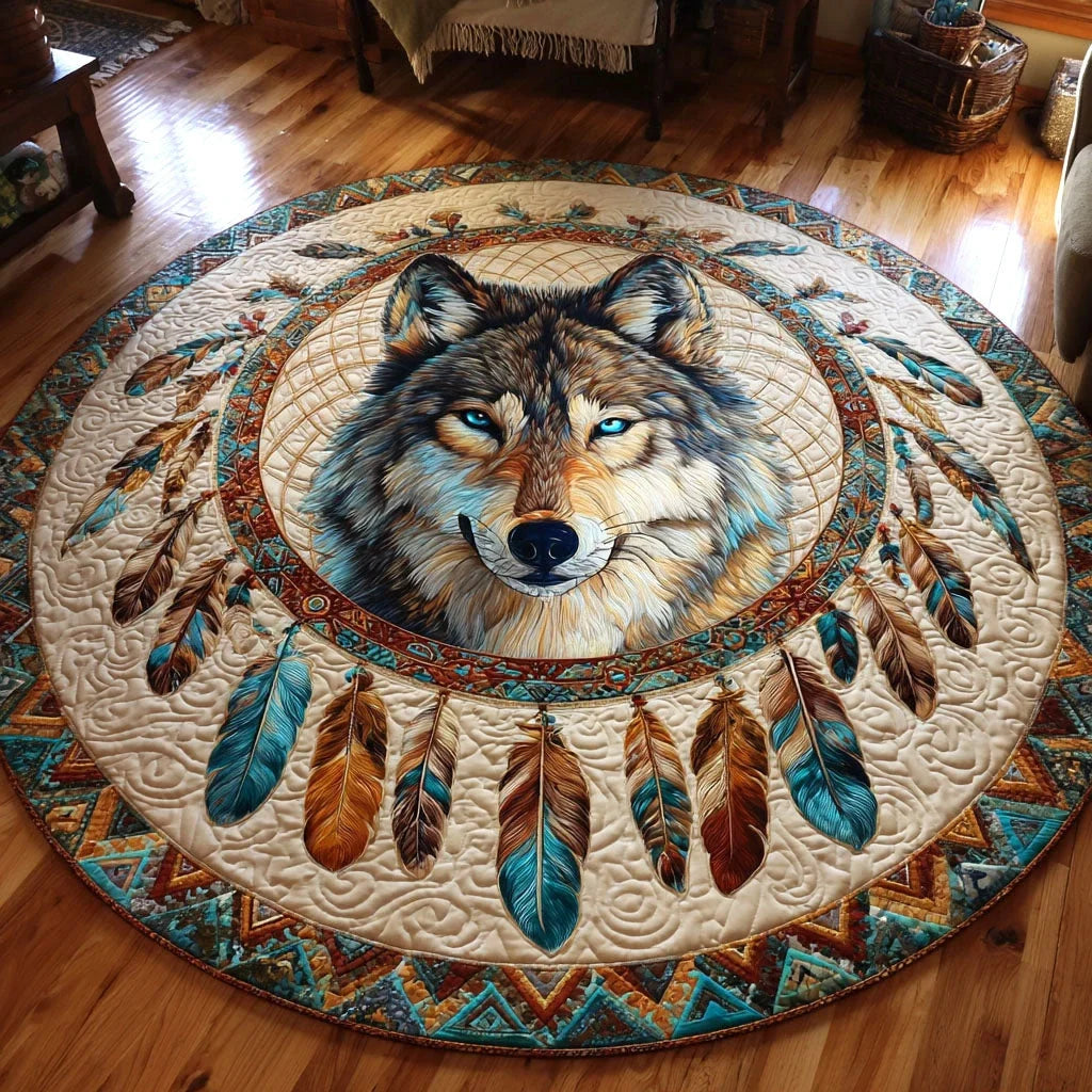 Tribal Majesty Quilted Round Mat