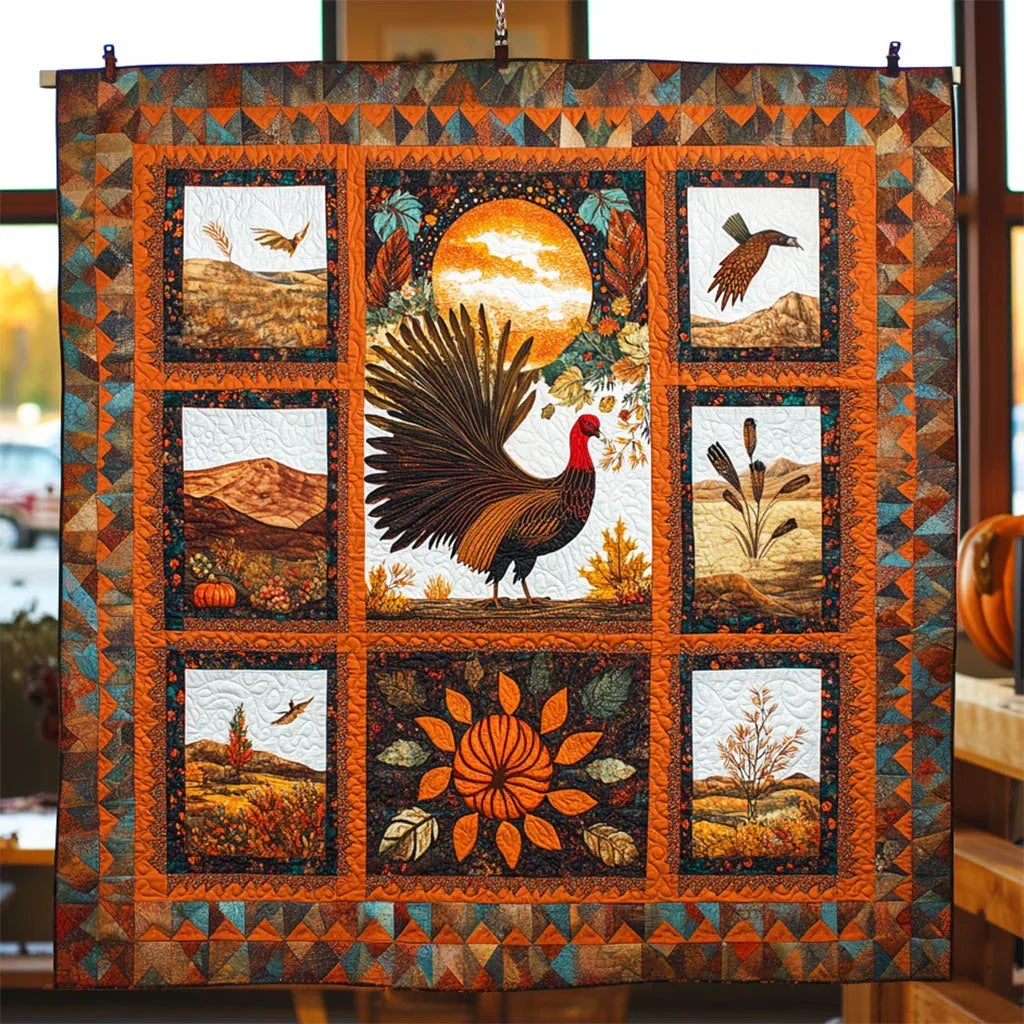 Turkey Trot Quilt Blanket