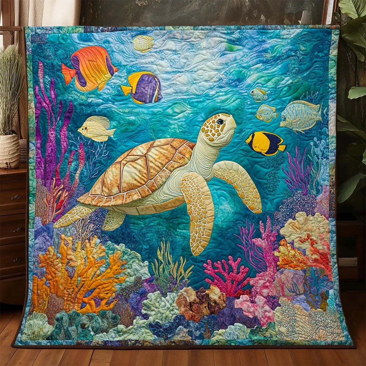 Turtle Tide Quilt Blanket