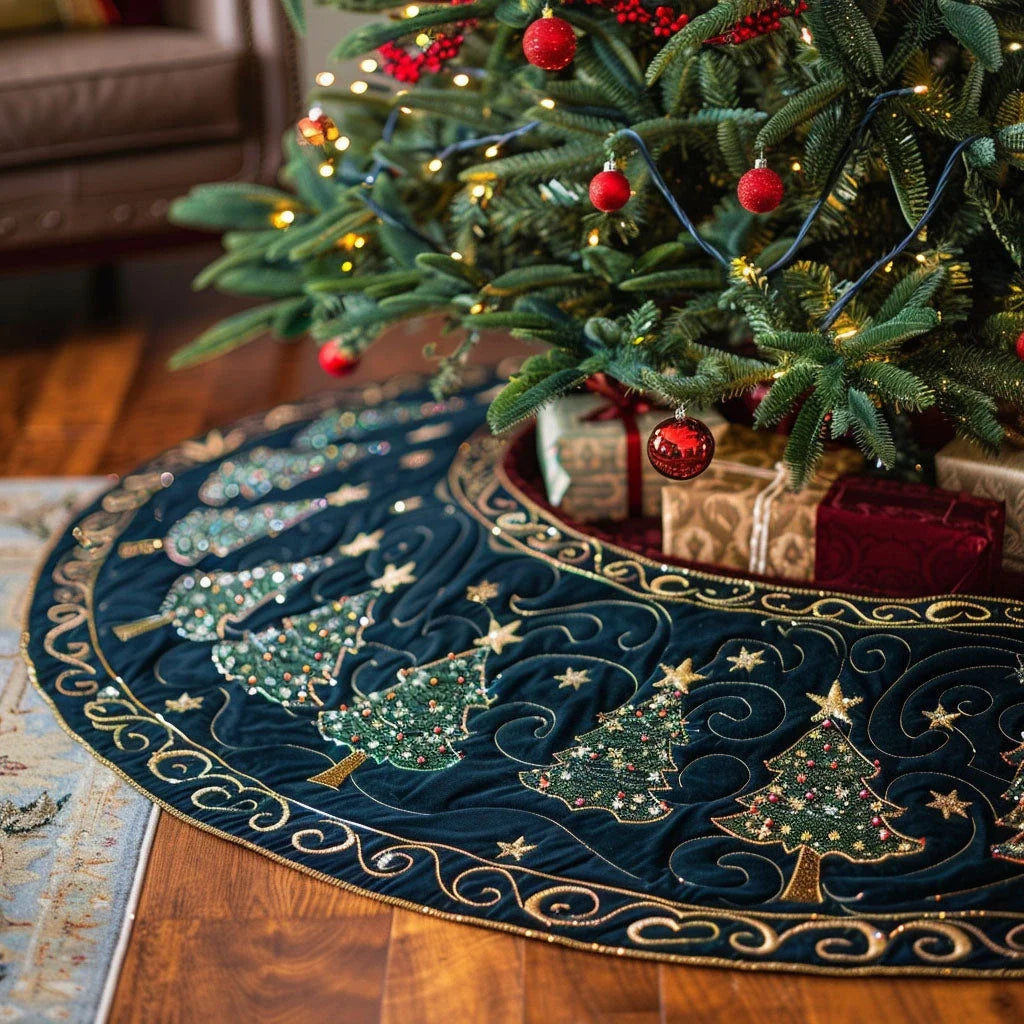 Twilight Forest Quilted Tree Skirt