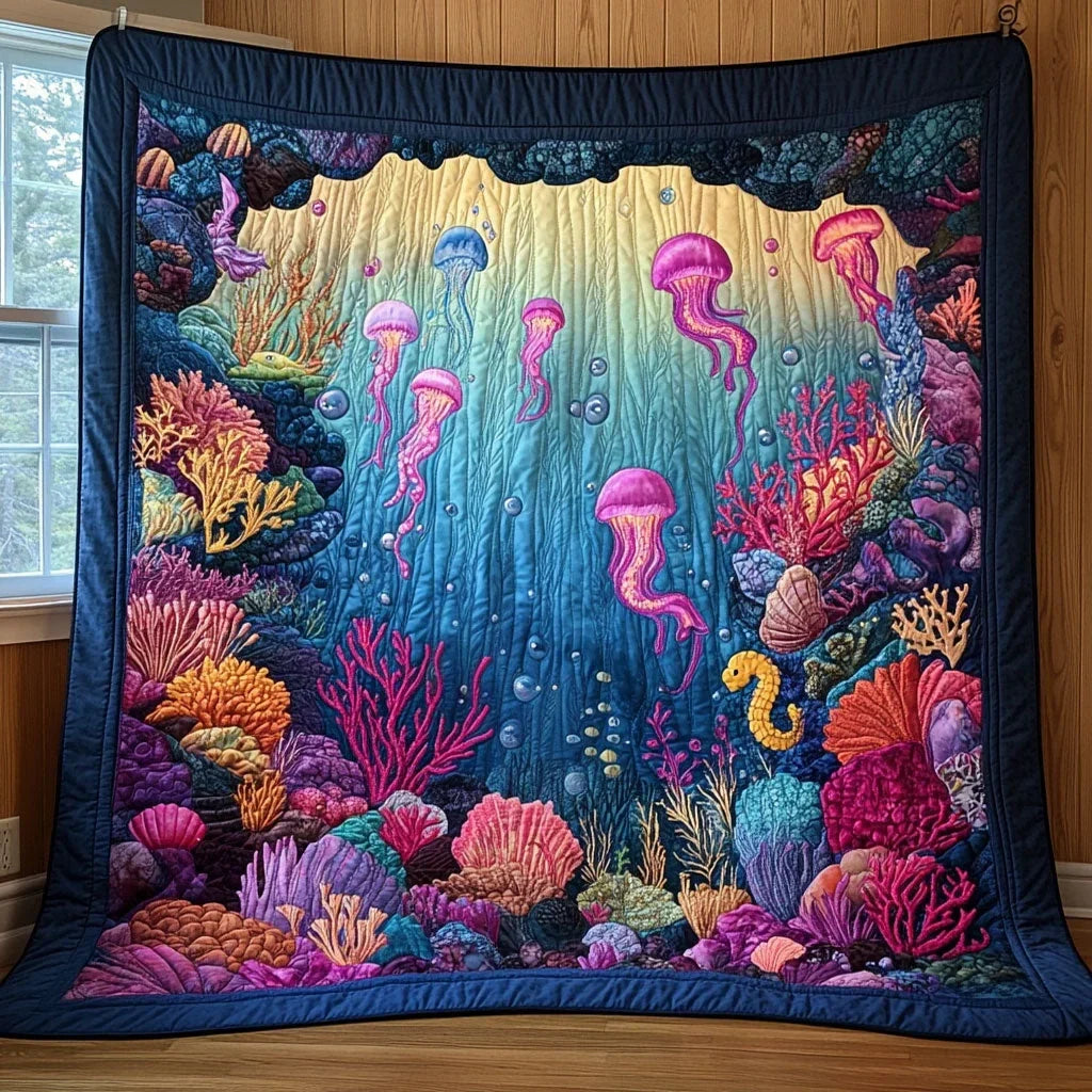 Under Sea Cave Quilt Blanket