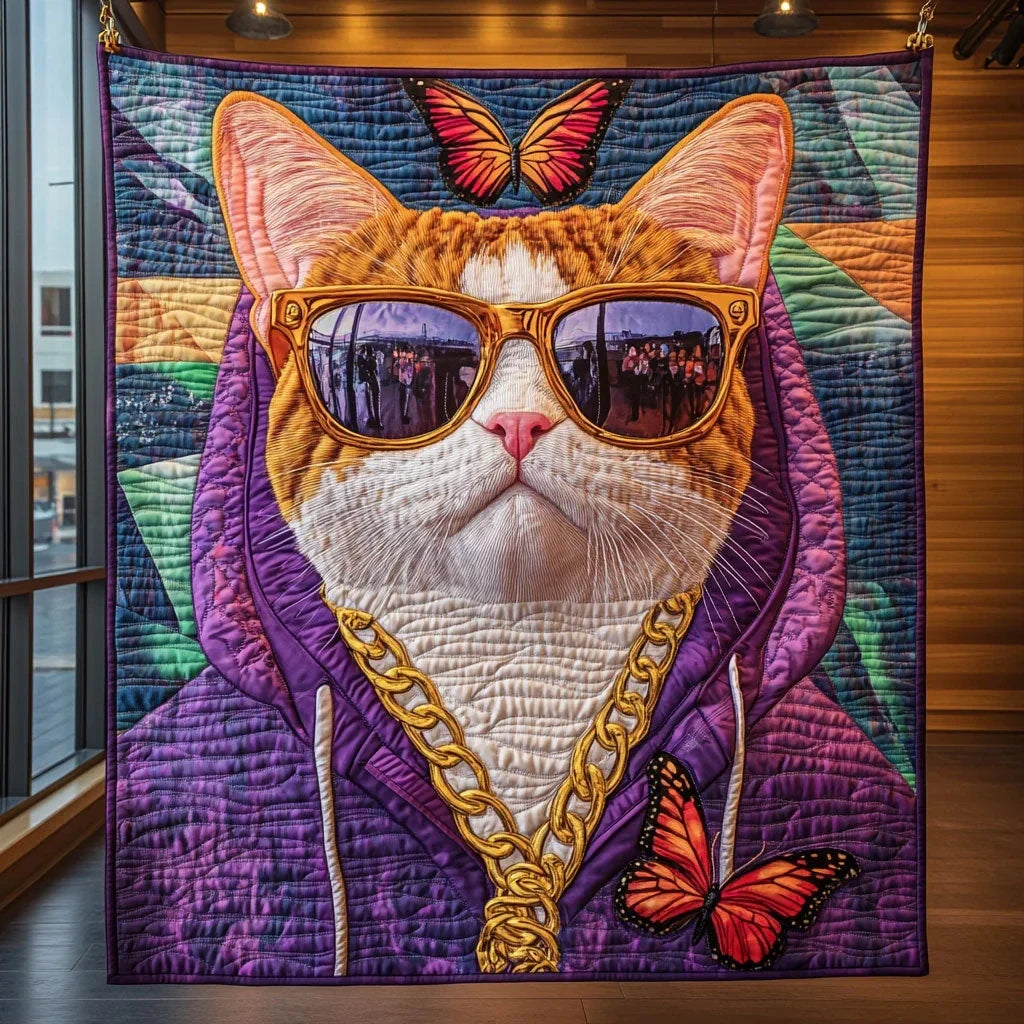 Urban Meow Quilt Blanket