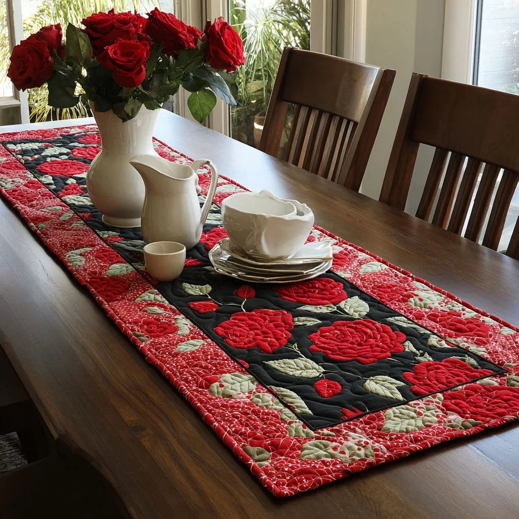 Velvet Garden Quilted Table Runner