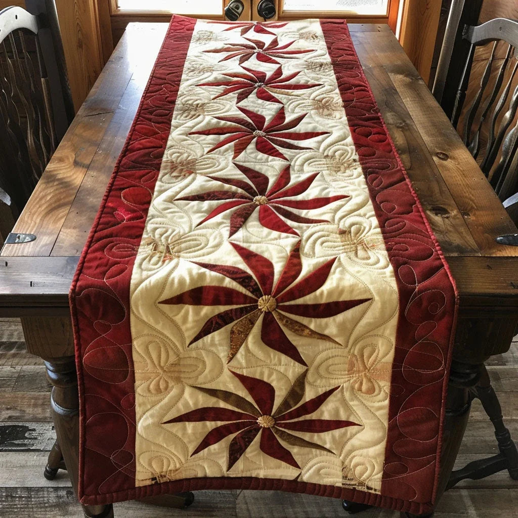 Velvet Petals Quilted Table Runner