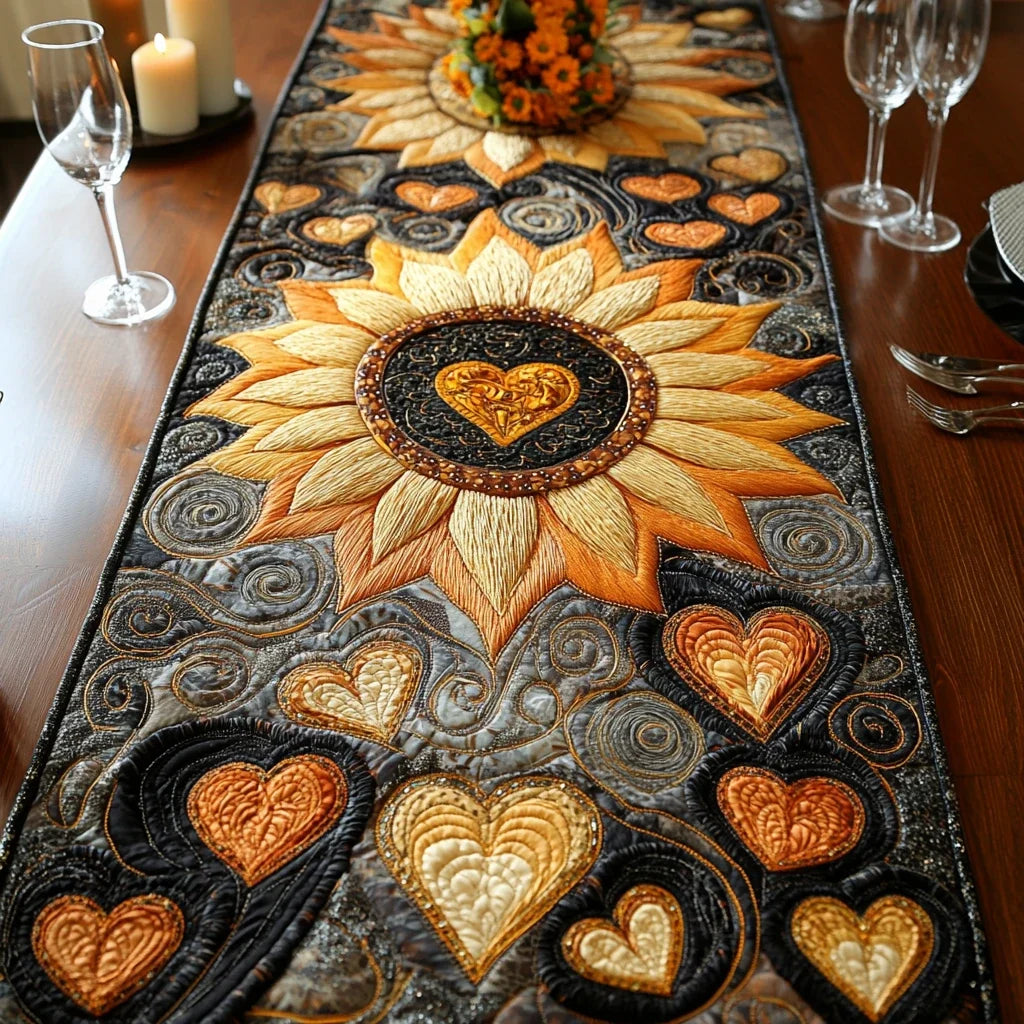 Verdant Elegance Quilted Table Runner