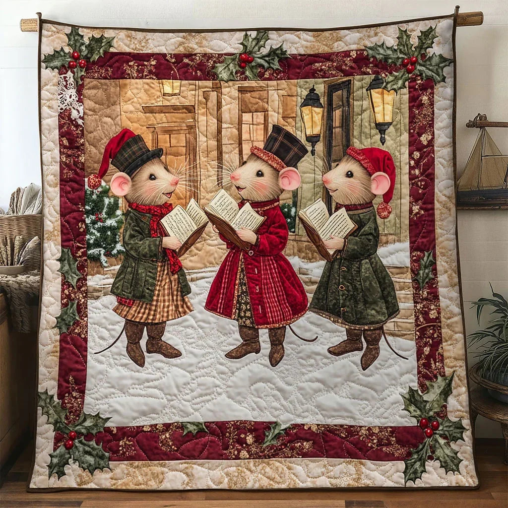 Village Carol Mouse Quilt Blanket