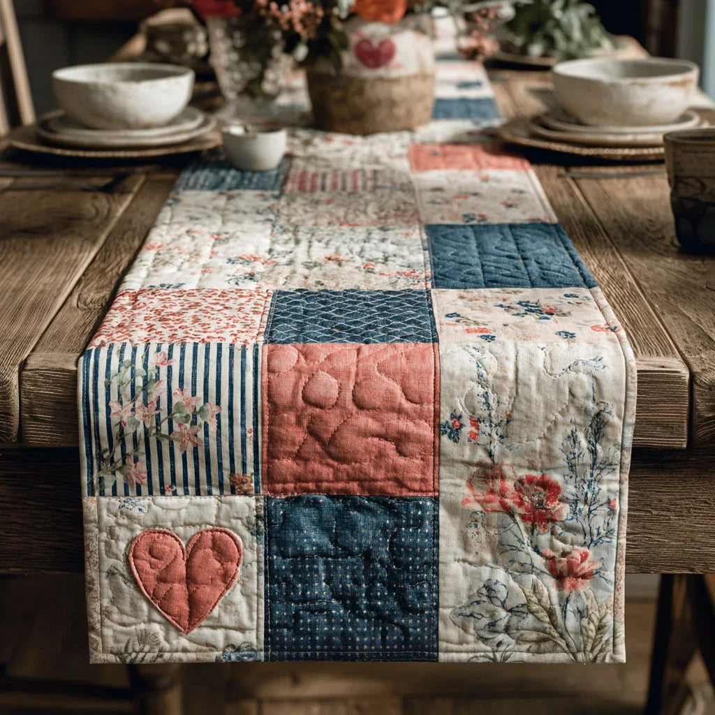 Vintage Hearth Quilted Table Runner