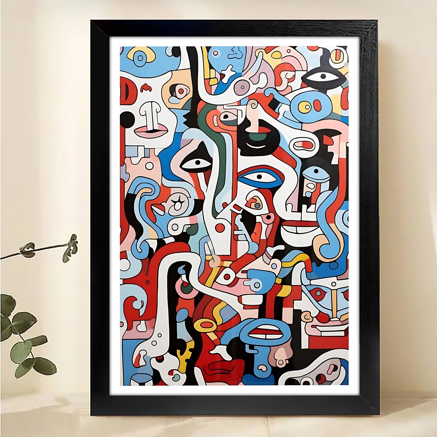 W214 Natural Wood Canvas – Abstract Art | Perfect for Living Room & Office