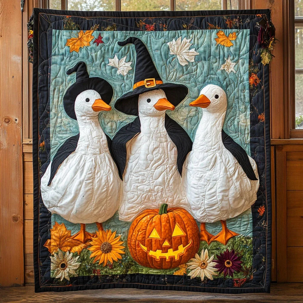 Waddle & Witchery Quilt Blanket