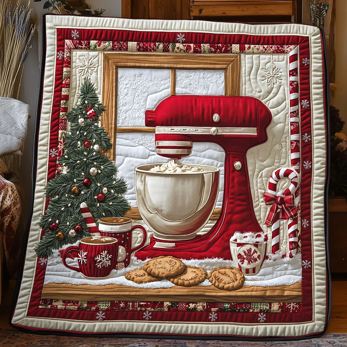 Warm Cookies And Whipped Cream Quilt Blanket