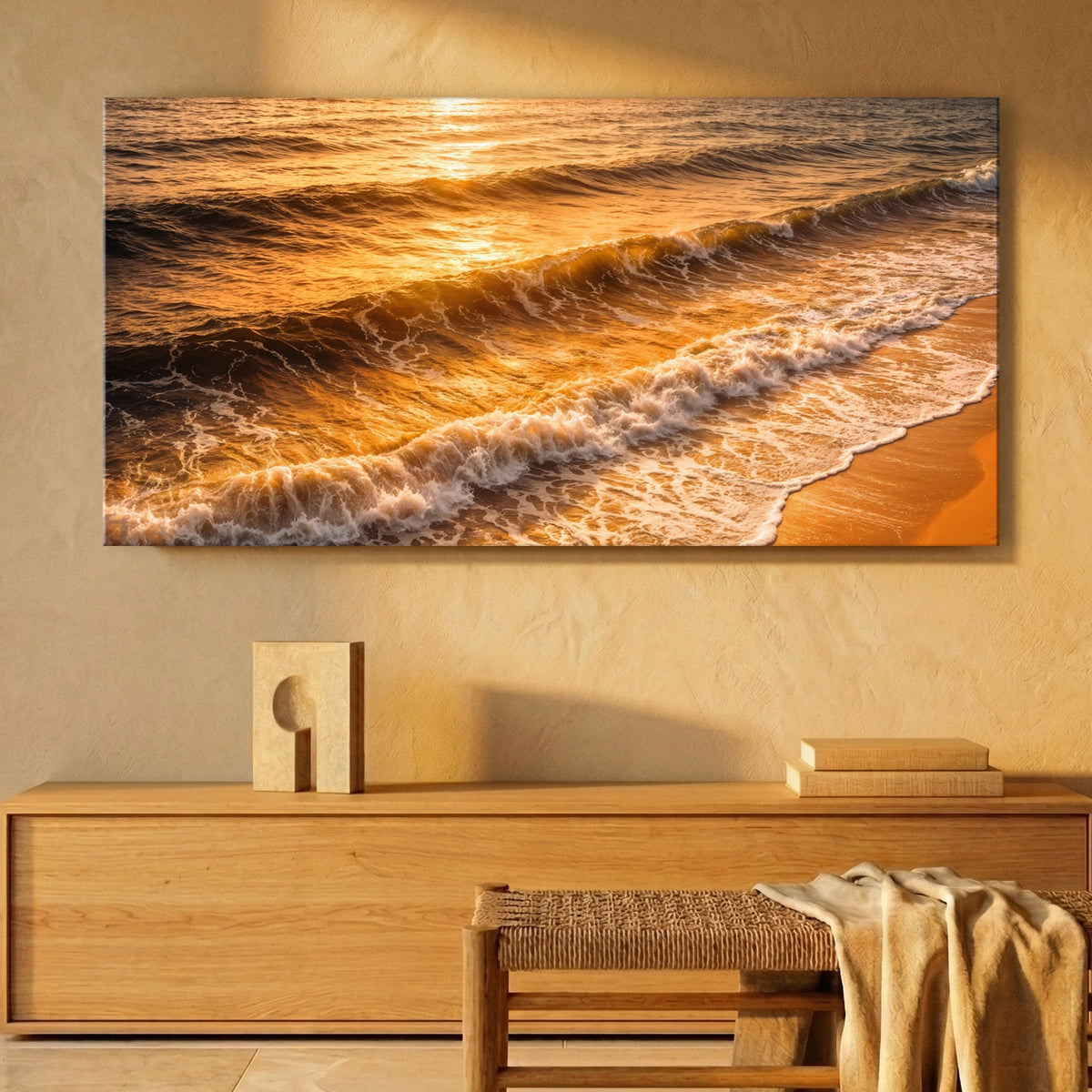 Aerial Ocean - Warm Sunset Tones