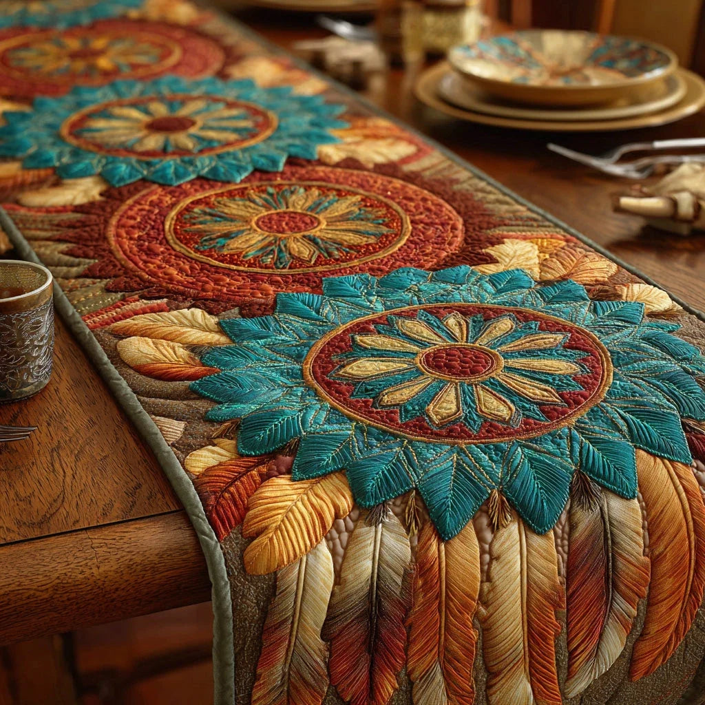 Warrior Crest Quilted Table Runner