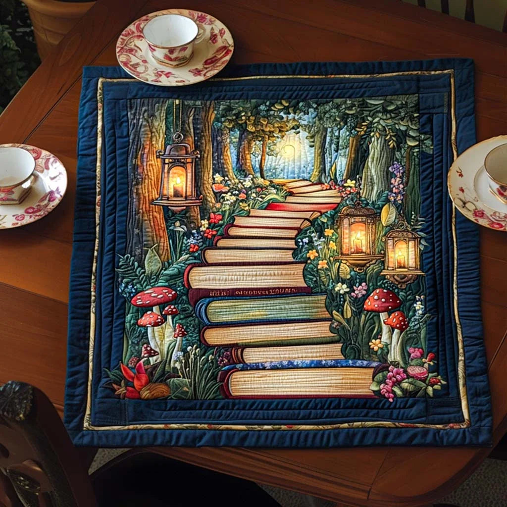 Weekend Book Vibe Quilted Table Topper
