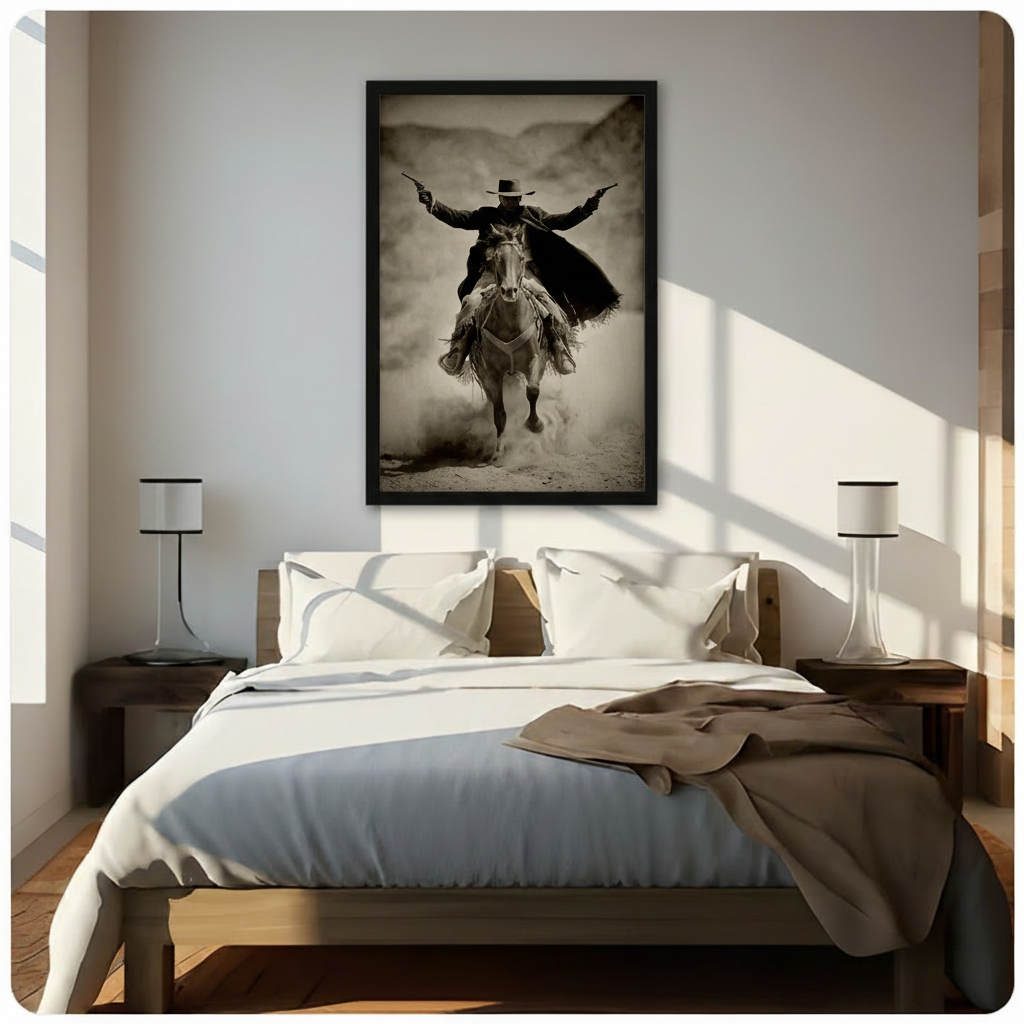 Vintage Cowboy Rider Canvas Art Wall Art