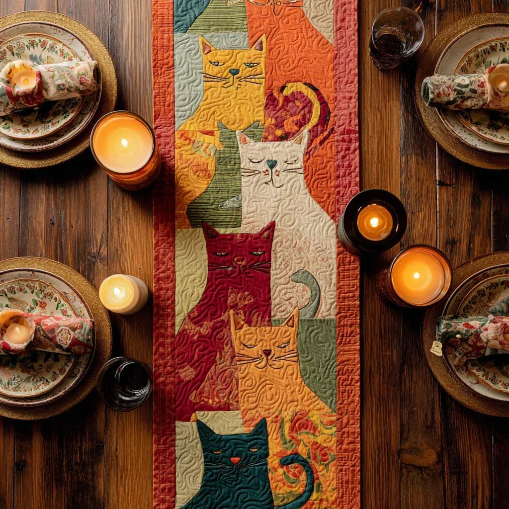 Whisker Sprinkles Quilted Table Runner