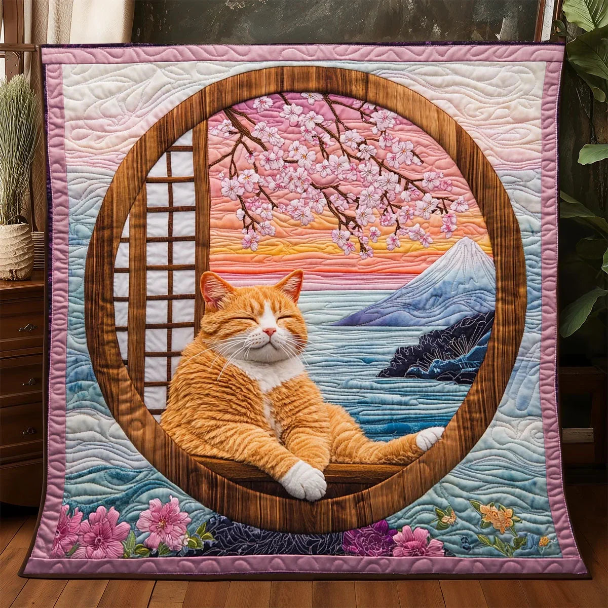 Whiskers At Dusk Quilt Blanket