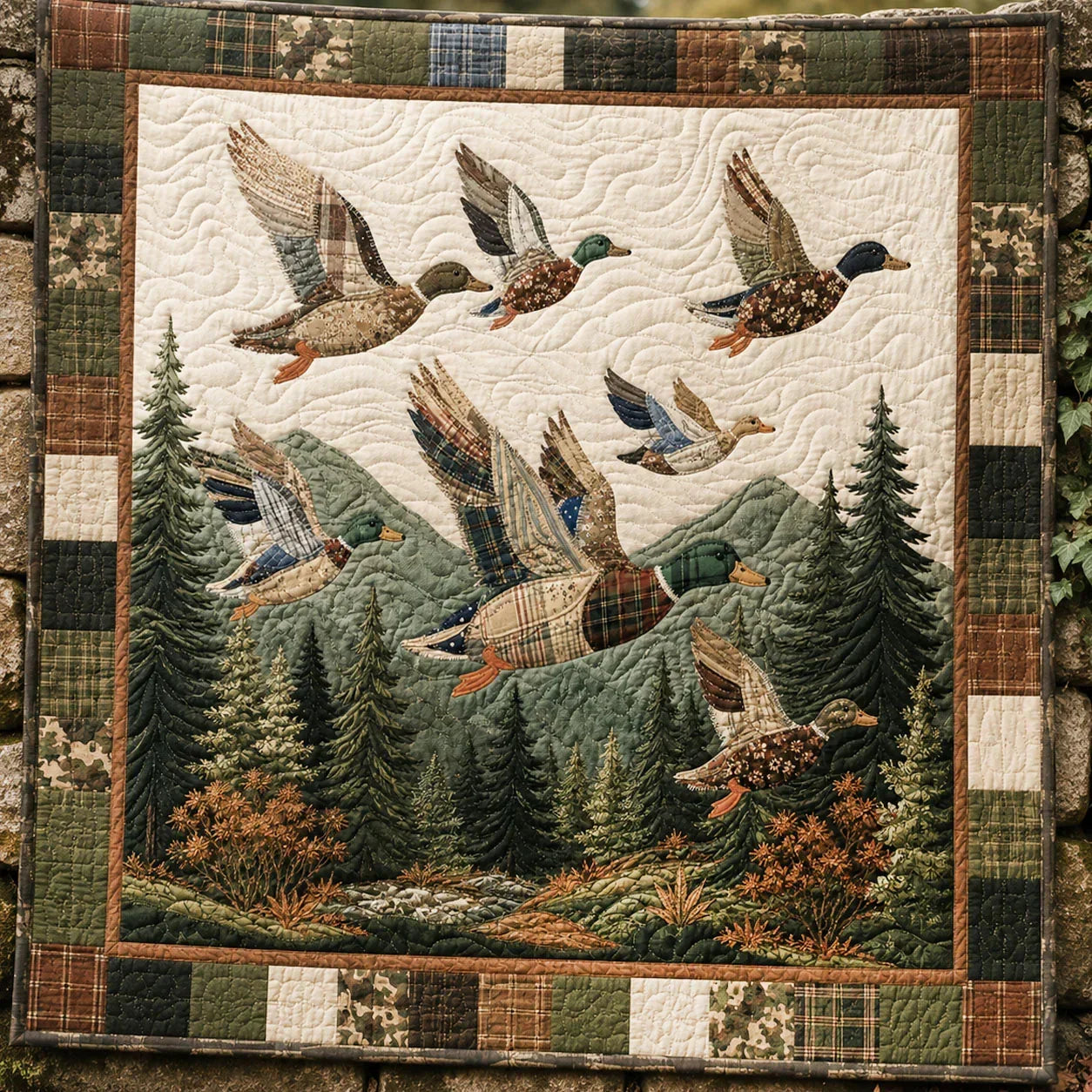 Wild Feathers Quilt Blanket - Quilted Blanket by Wild and Way