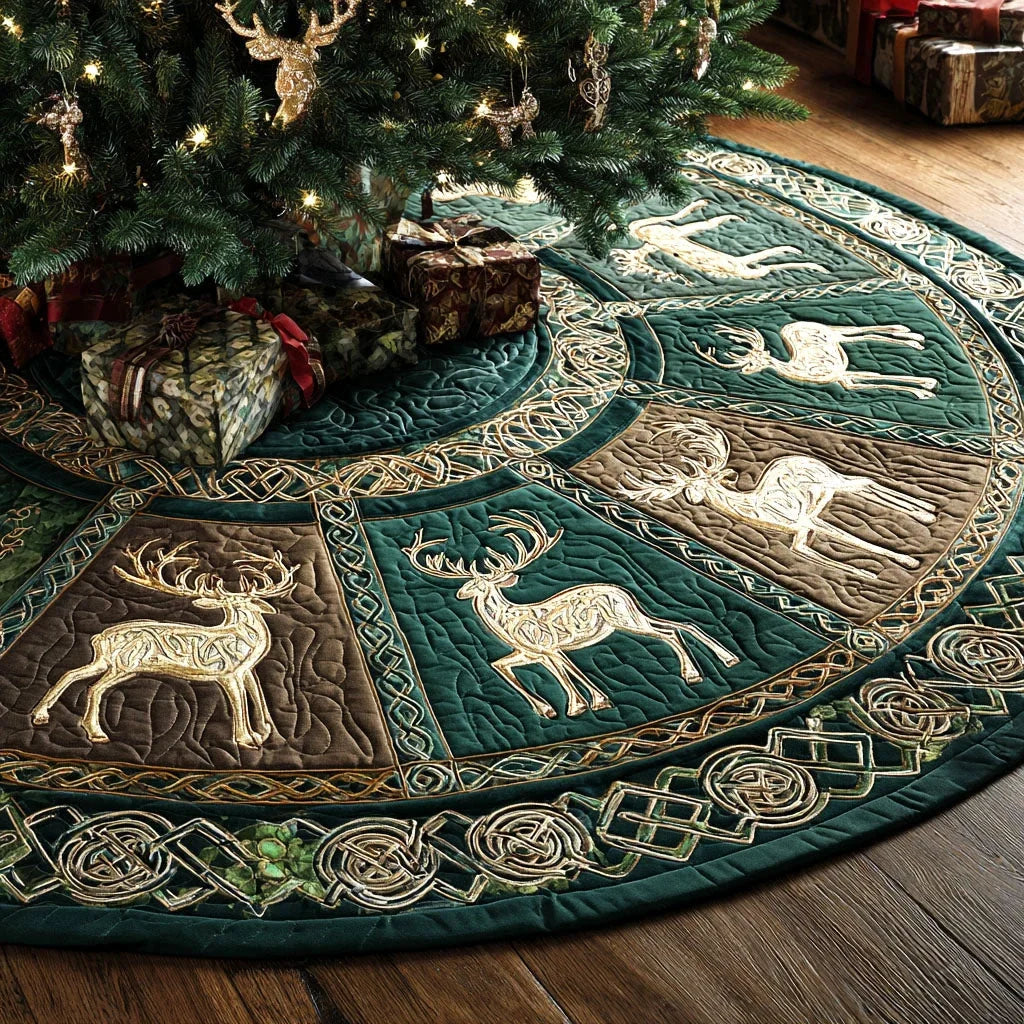 Wild Harmony Christmas Quilted Tree Skirt